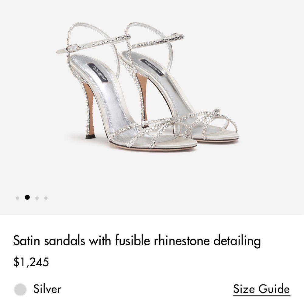 Dolce & Gabbana Satin Sandals with Rhinestones